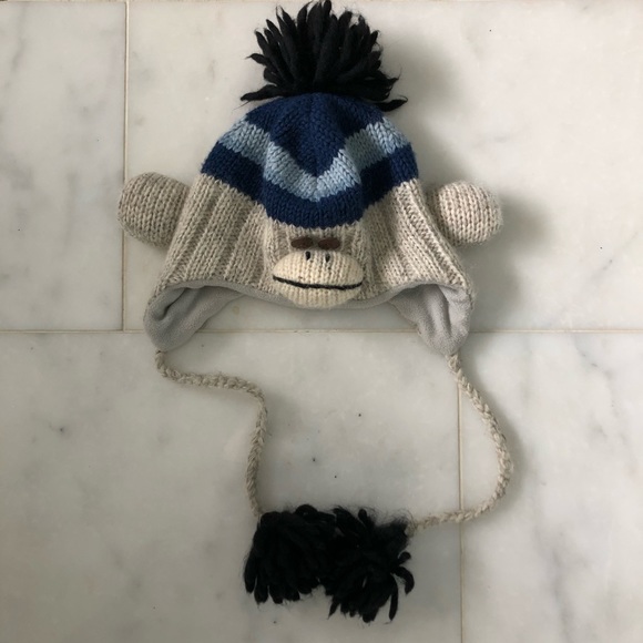 Delux wool sock monkey hat - Picture 1 of 3